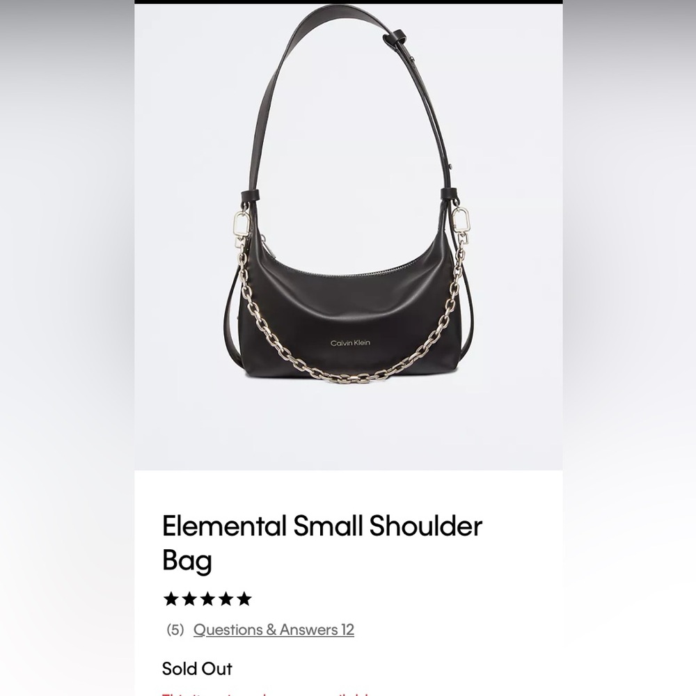 Calvin Klein Elemental Small Shoulder Bag - Picture 5 of 7